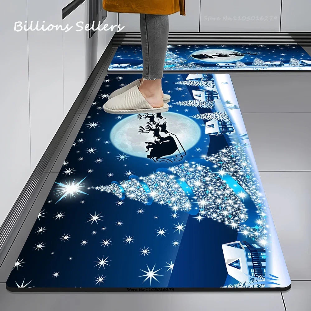 Christmas Themed Anti-Slip Kitchen & Home Floor Mats