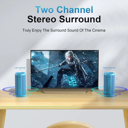 Enceinte Bluetooth sans fil avec lumières RVB étanches IPX7