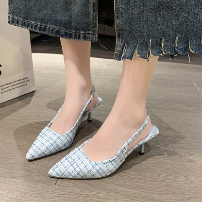 Sea Salt Blue Pointed High Heel Sandals