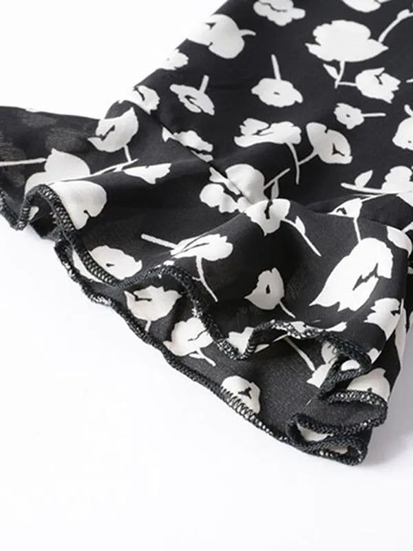 Boho Floral Ruffle Midi Maxi Dress