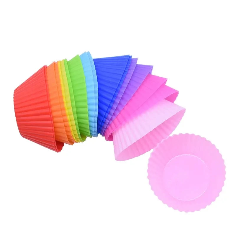 Random Color Silicone CupCake Mold Set
