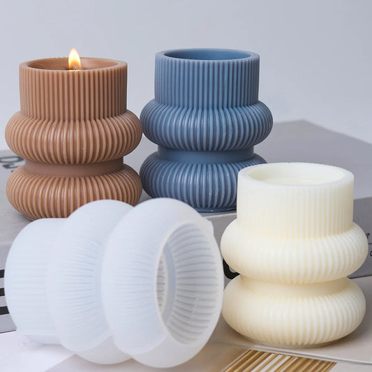 DIY Crafts Silikon runder Kerzenständer Heimdekoration