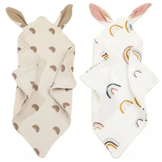 Newborn Rabbit Cotton Muslin Soothe Towel