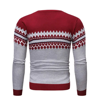 New Trendy Striped Thick Knitwear Sweater