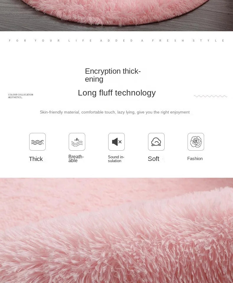 Fluffy Thick Tie Dye Bedroom Rugs