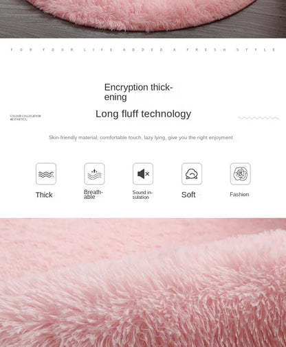 Fluffy Thick Tie Dye Bedroom Rugs