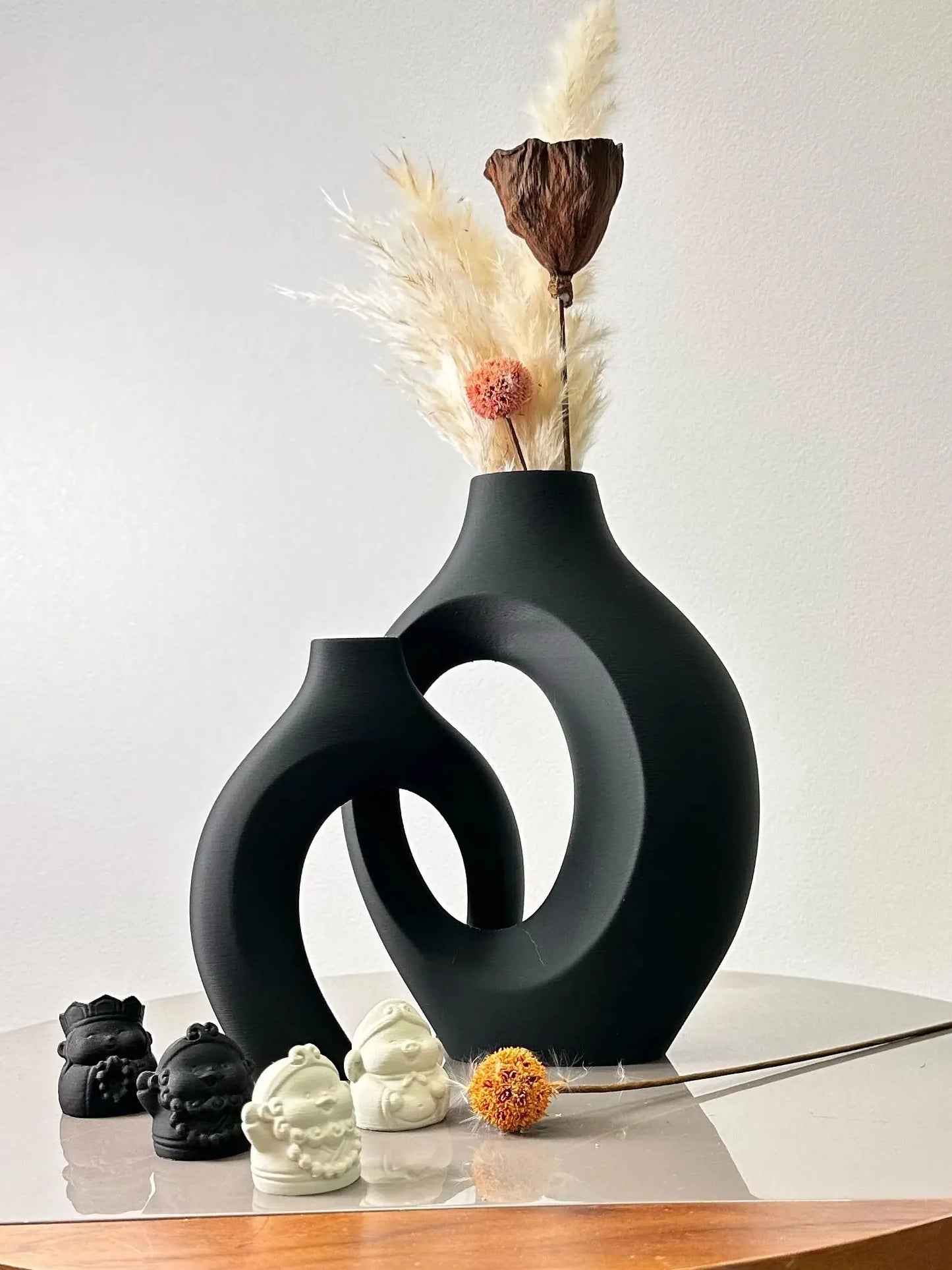 Ensemble de vases en céramique blanche pour la décoration intérieure
