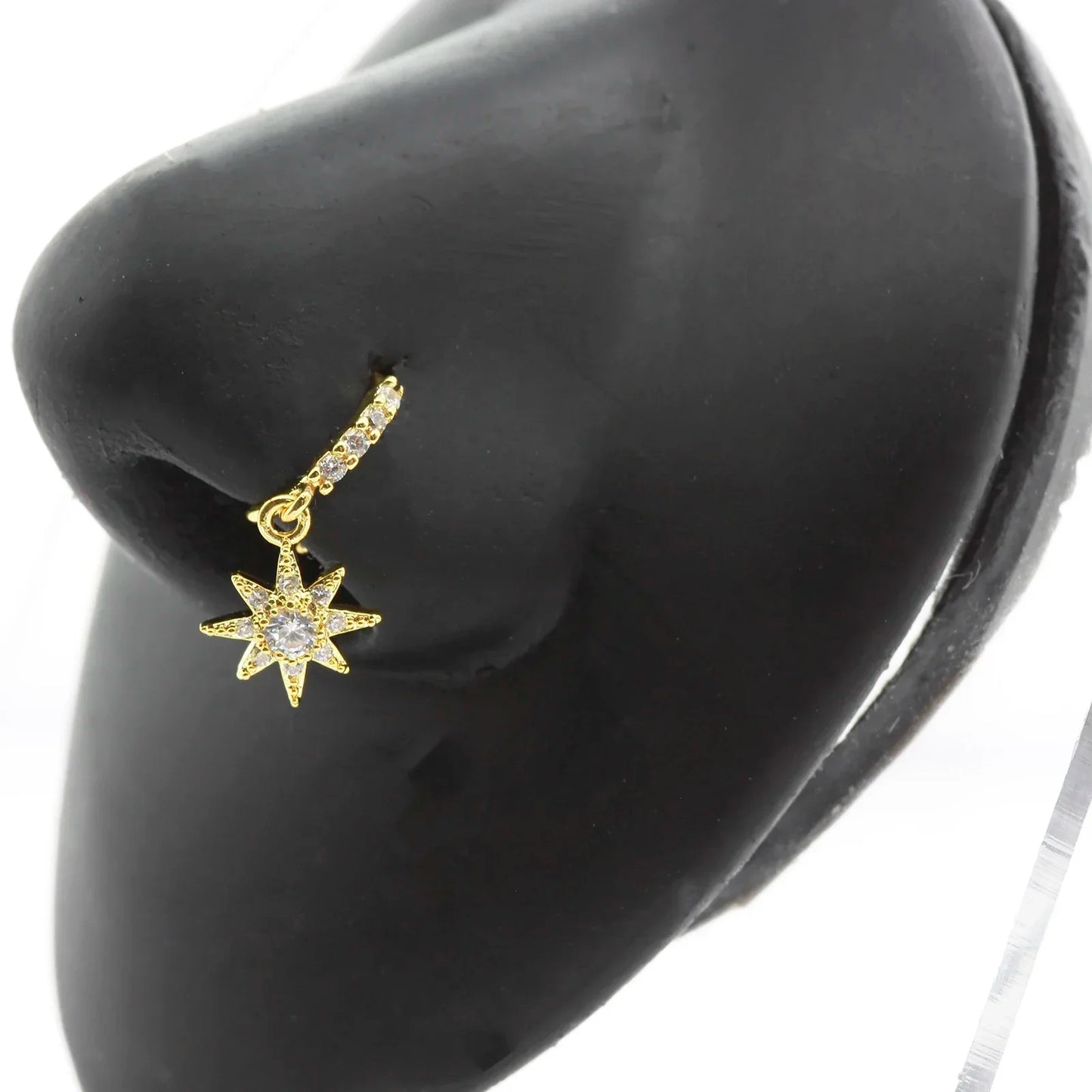 Anneaux de nez pendants en forme de cœur pour femmes