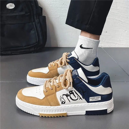 Men's Casual Platform Lace-Up Sneakers
