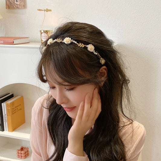 Bandeau papillon avec perles et strass