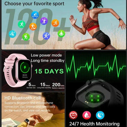 Unisex Bluetooth Fitness Smart Watch with Wireless Charging