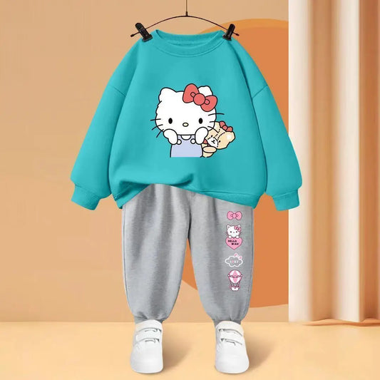 Children's Long Sleeve Cartoon Print 2 Pieces Tracksuits