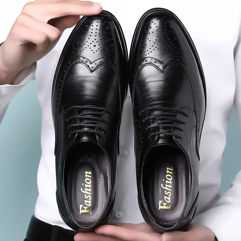 Classic Italian Leather Oxford Dress Shoes