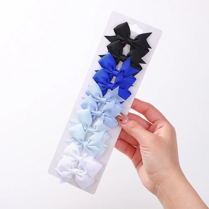 Ensemble de pinces à cheveux pour enfants avec ruban gros-grain coloré