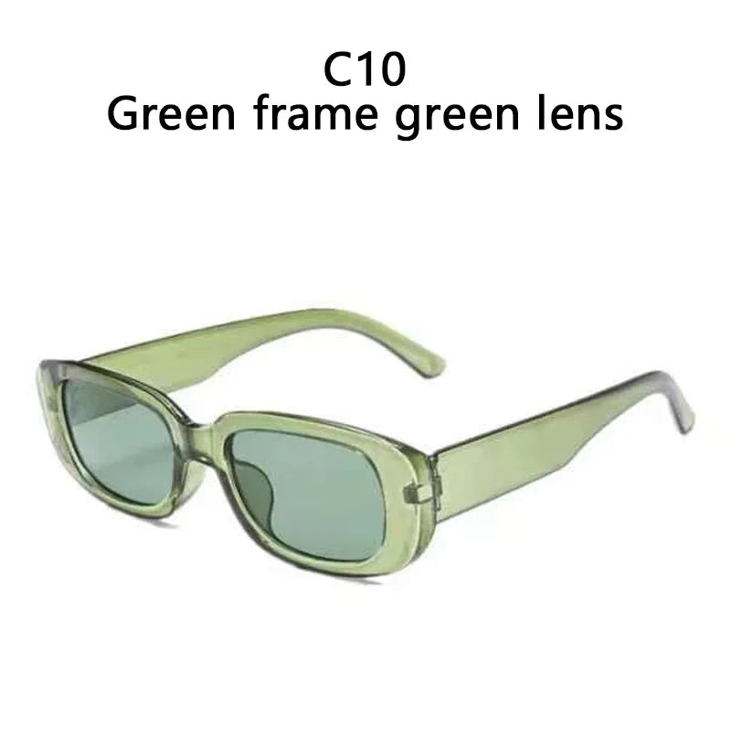 Rechteckige quadratische Retro-Sonnenbrille mit UV400-Schutz für Herren