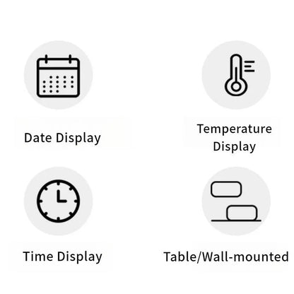 Horloge murale LCD alimentée par batterie