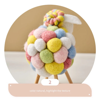 Joli ornement de mouton en feutre, décoration de maison