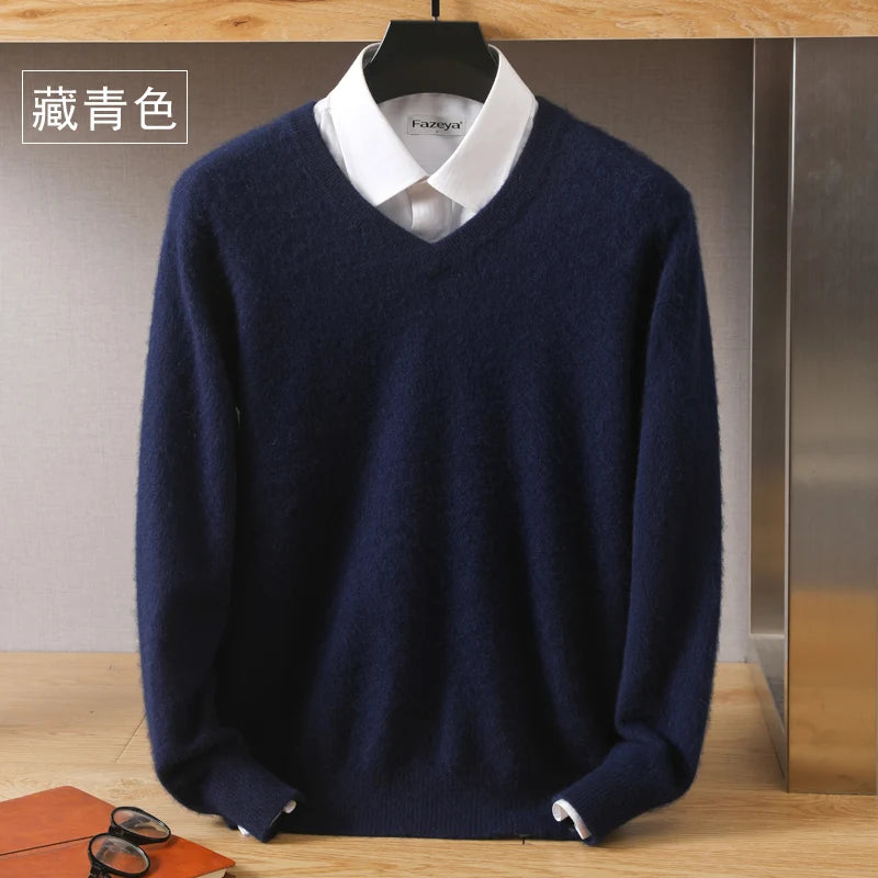 High-Quality Mink Wool Men's Sweater