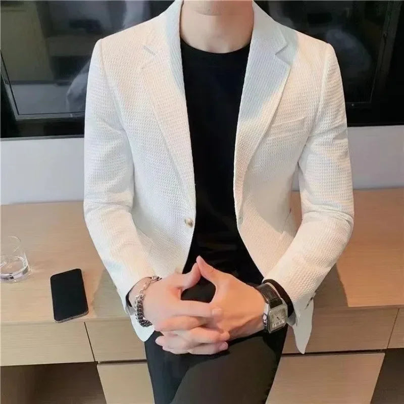 Blazer de mariage surdimensionné à simple boutonnage pour hommes