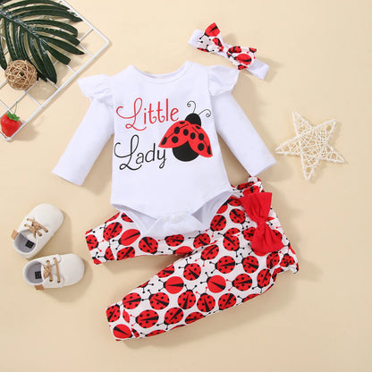 Neugeborenes Baby-Mädchen-Outfit – Langarm-Mädchen-Outfit