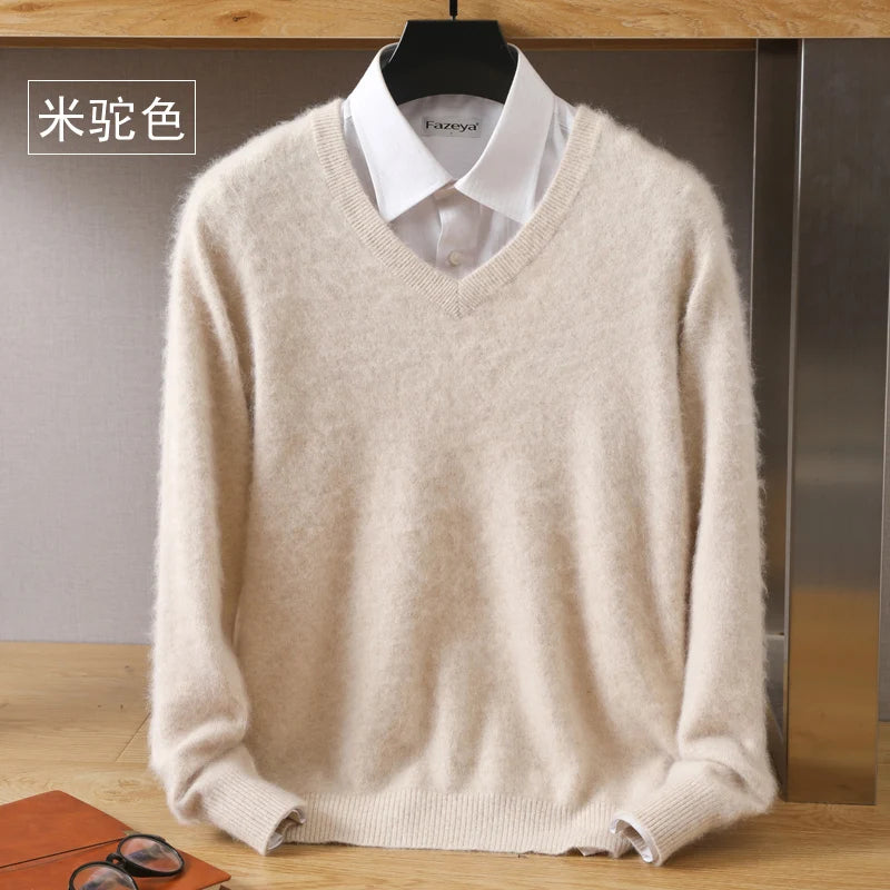 High-Quality Mink Wool Men's Sweater
