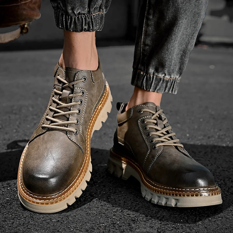 Men's Genuine Leather Italian Work Boots