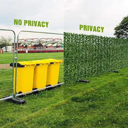 Clôture de confidentialité de mur végétal artificiel avec feuille en plastique