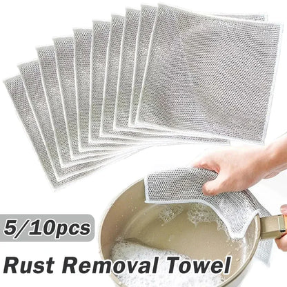 Stainless Steel Wire Kitchen Dishwashing Towel
