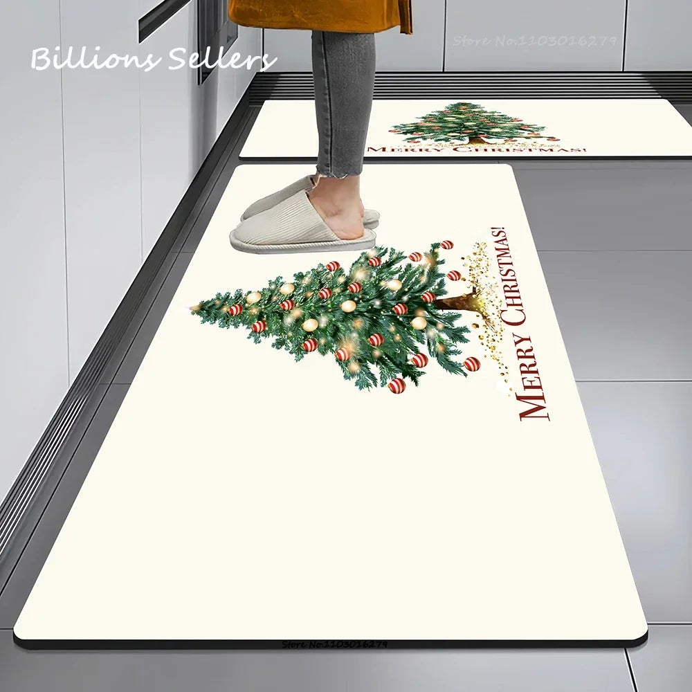 Christmas Themed Anti-Slip Kitchen & Home Floor Mats