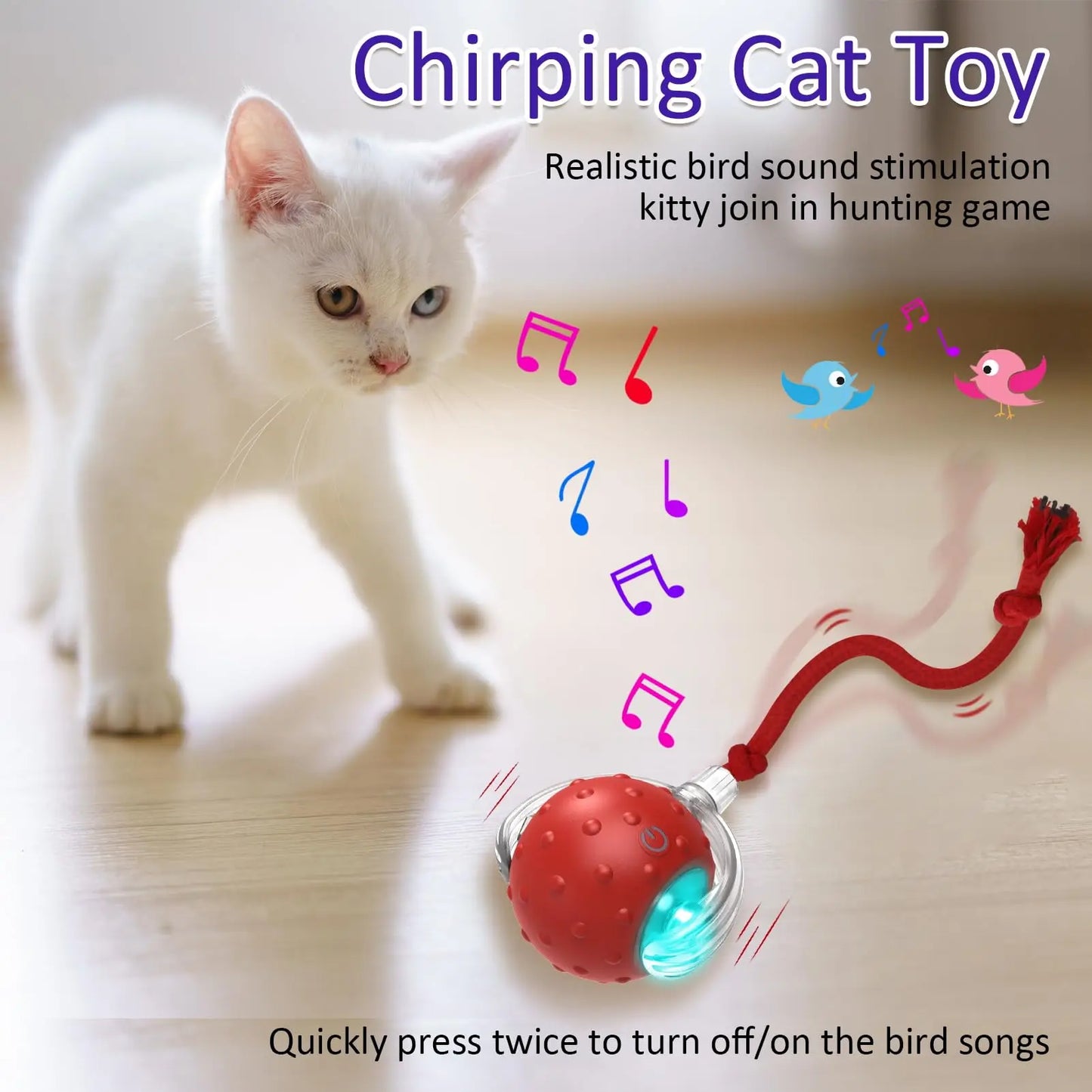 chirping bird cat toy