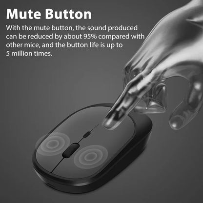 Wireless Mouse Bluetooth-compatible 2.4G Silent Mice - USB Rechargeable Gaming Office Mouse