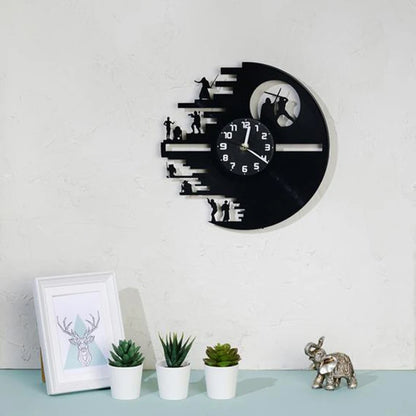 Nordic Remote Control Creative Vinyl Record LED Wall Clock