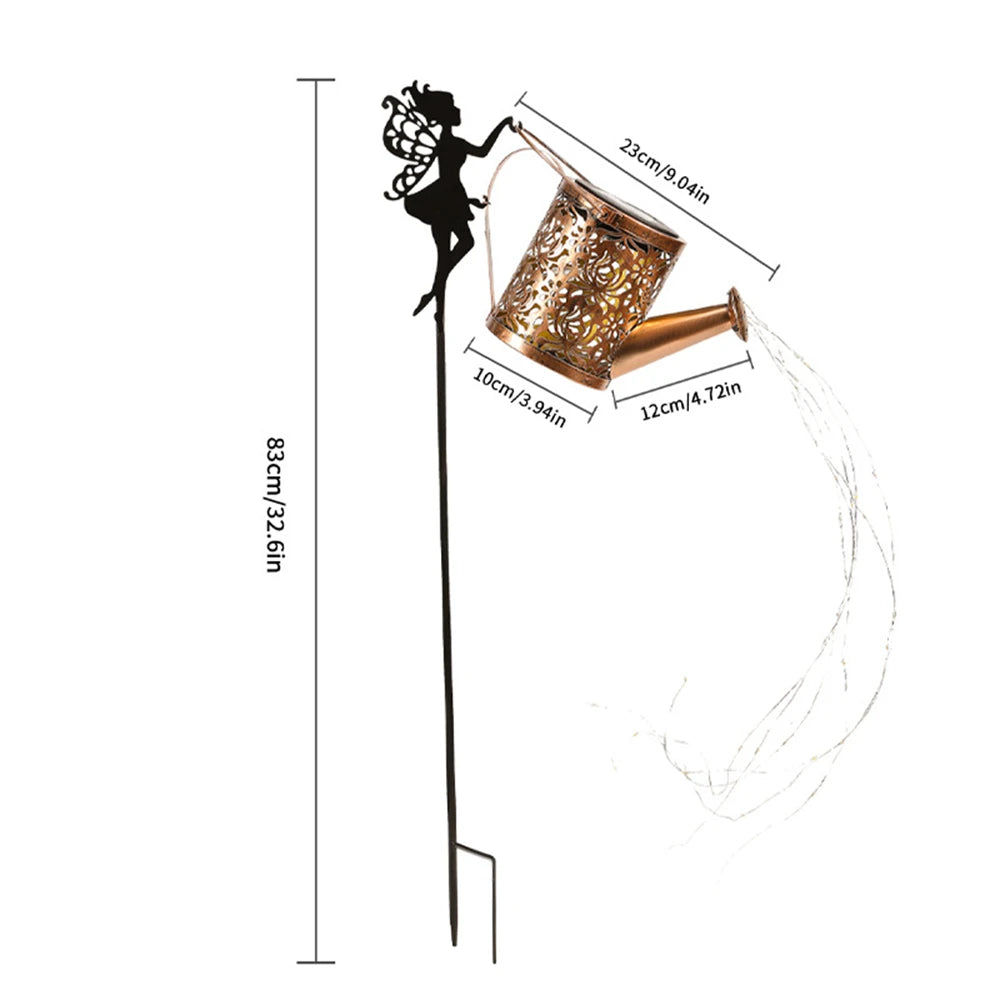 Solar Watering Can Cascading Lights