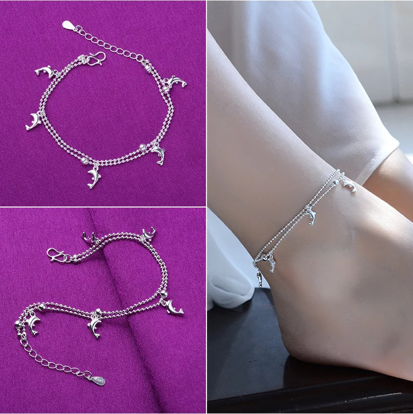 anklets for women silver