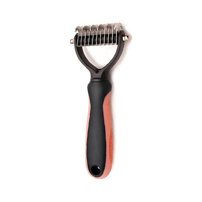 Brosse coupe-noeud double face en fourrure pour animaux de compagnie