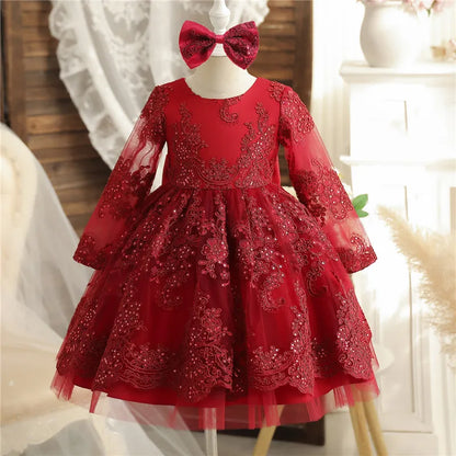 Robe d'anniversaire bébé fille - Robe nouveau-né bébé fille