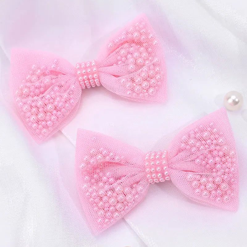 Korean Children's Net Yarn Bow Hair Clip
