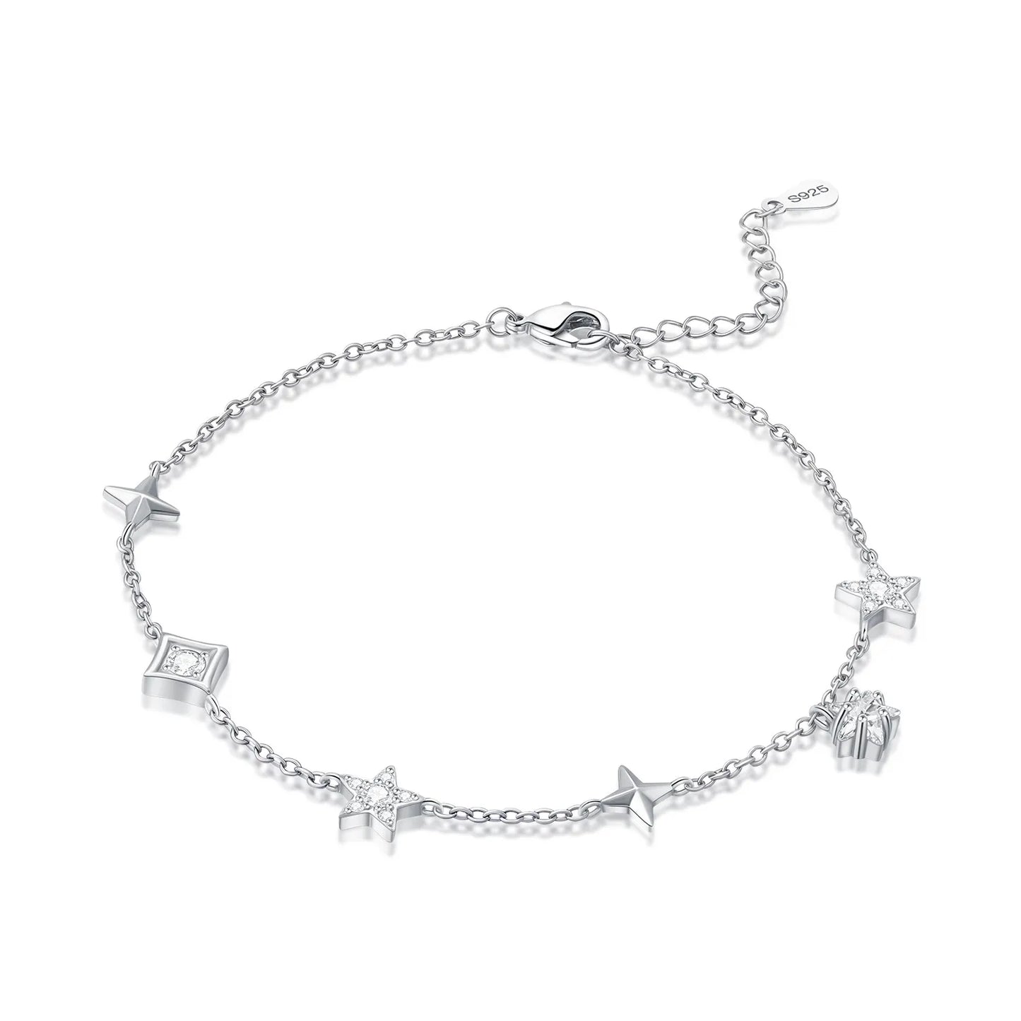 925 Sterling Silber Fußkettchen Armbänder für Frauen