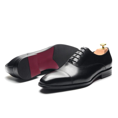Italienische Oxford-Schuhe aus echtem Leder
