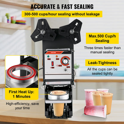 Halbautomatische Becherverschließmaschine