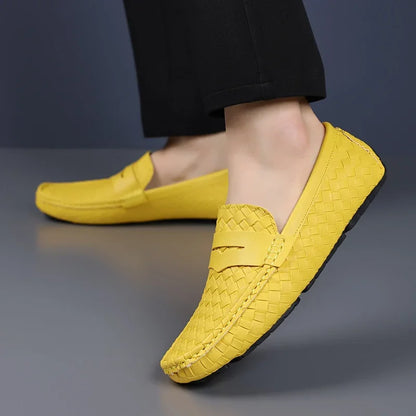 Men's Handmade Flat Casual PU Leather Moccasins