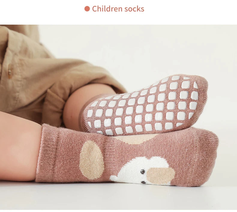 Chaussettes bébé en pur coton à imprimé dessin animé