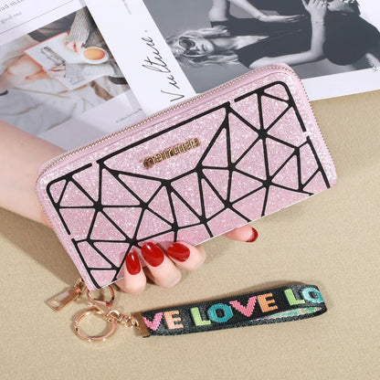 Porte-cartes à fermeture éclair Pochettes en cuir PU