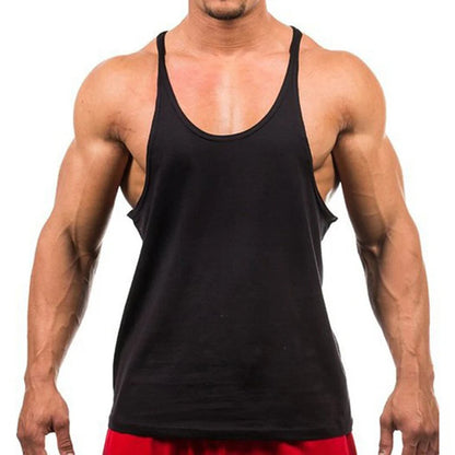 Ärmelloses Fitness-Bodybuilding-Tanktop für Herren aus Baumwolle