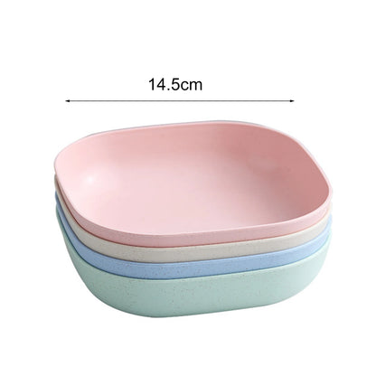 Durable Wheat Straw Oval Fish Plate