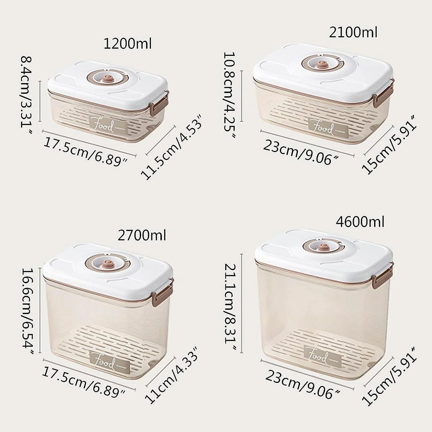 Large Capacity Food Vacuum Sealed Storage Box