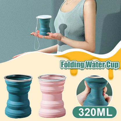 Tasse d'eau pliante en silicone portable