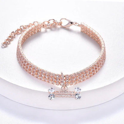 rose gold dog collar