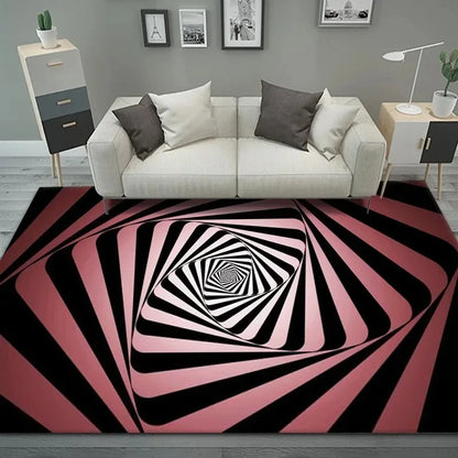 3D Vortex Illusion  Entrance Door Floor Carpet