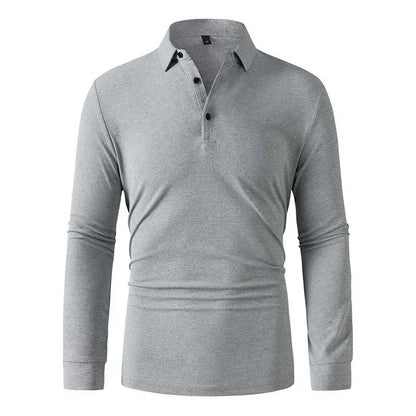 Men Sportwear Long-sleeve Polo Shirt